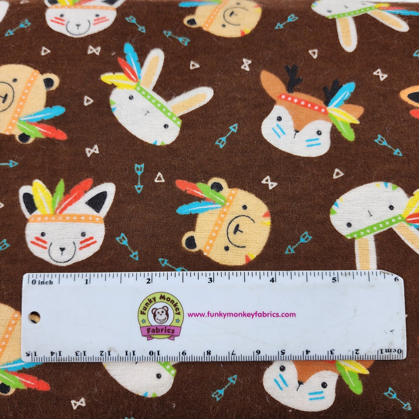 Brown Wild Menagerie - Camelot Flannel