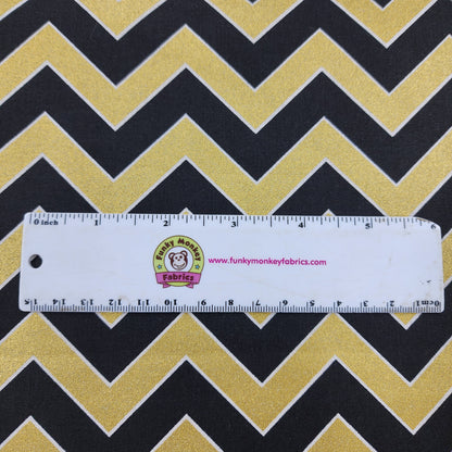 CLEARANCE Nightfall Metallic Chevron - Emma & Mila Cotton