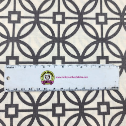 CLEARANCE Heirloom Iron Trellis on Cream Unbleached Cotton - Emma & Mila Cotton