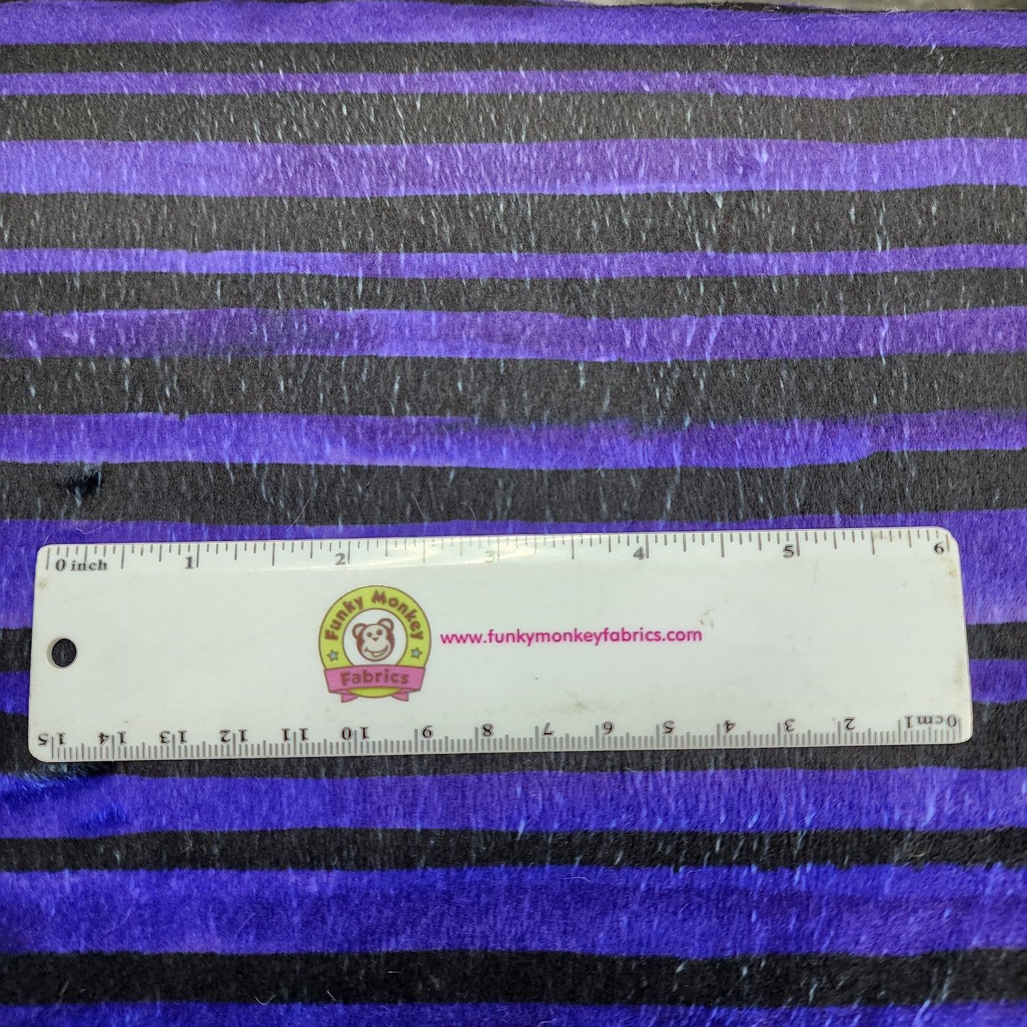 Purple/Black Stripe Digital - Shannon Fabrics Cuddle Minky