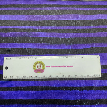 Purple/Black Stripe Digital - Shannon Fabrics Cuddle Minky