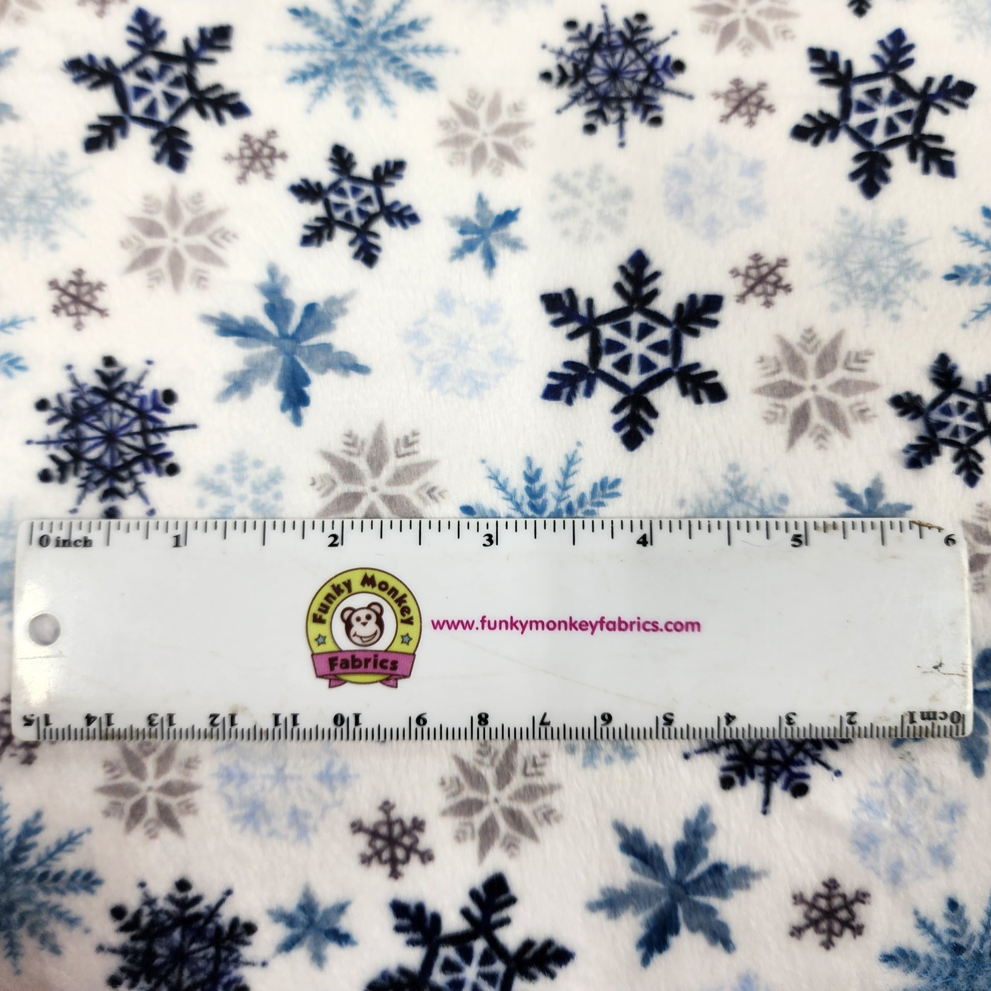 CLEARANCE Jeans Snow Frost Digital - Shannon Fabrics Cuddle Minky