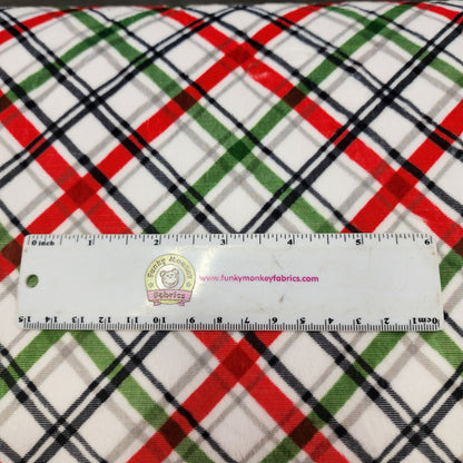 Xmas Plaid Digital - Shannon Fabrics Cuddle Minky