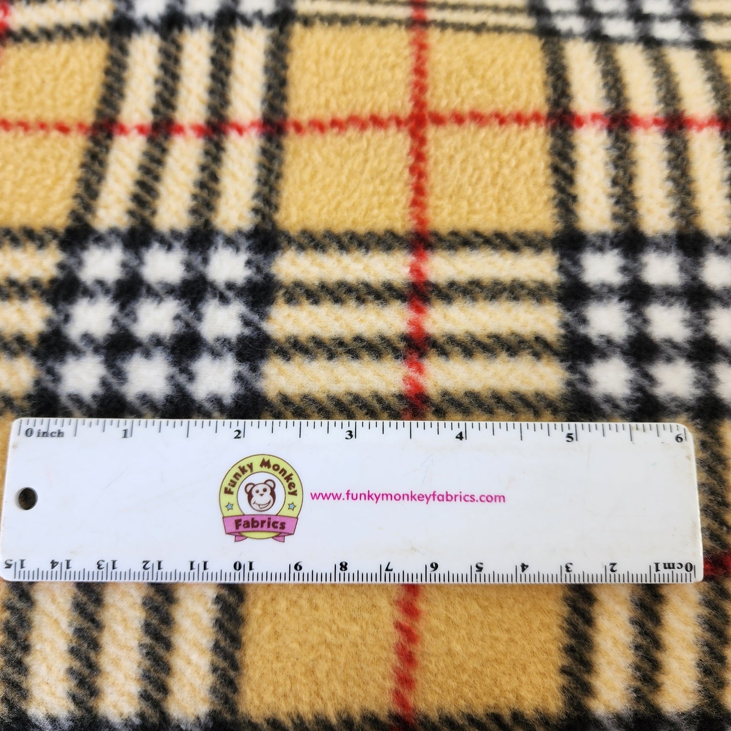 Beige Plaid - Camelot Fleece (8333L-1)