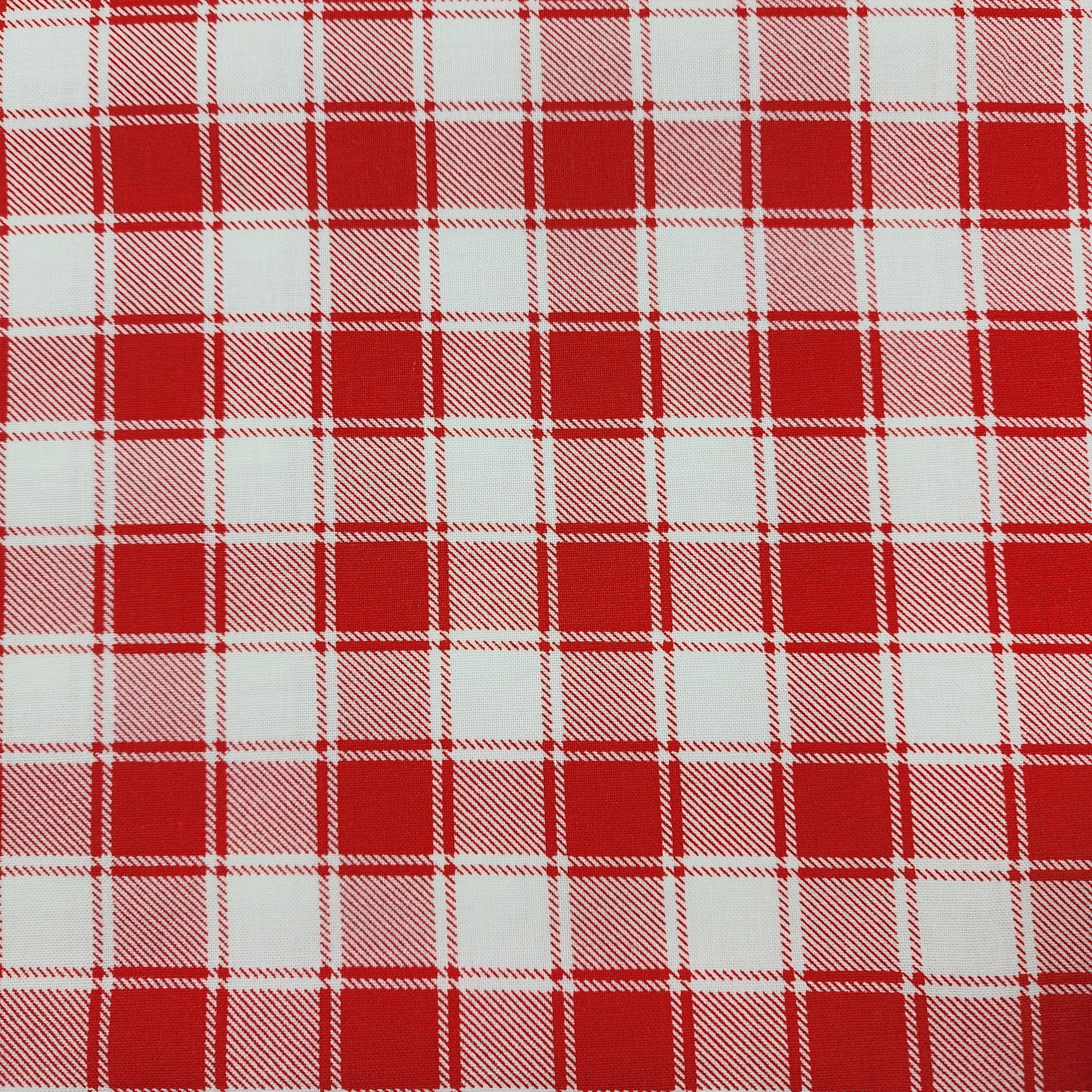 Red/White Plaid - 3 Wishes Cotton (19842-red)