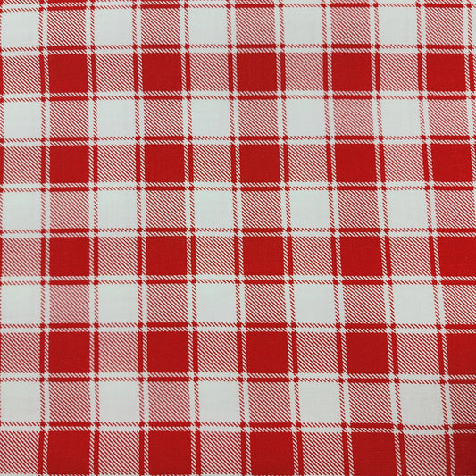 Red/White Plaid - 3 Wishes Cotton (19842-red)