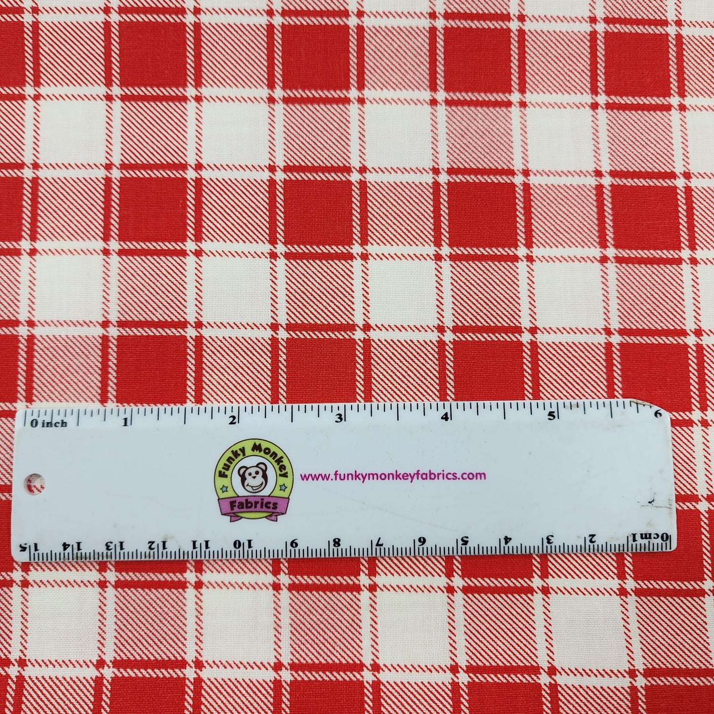 Red/White Plaid - 3 Wishes Cotton