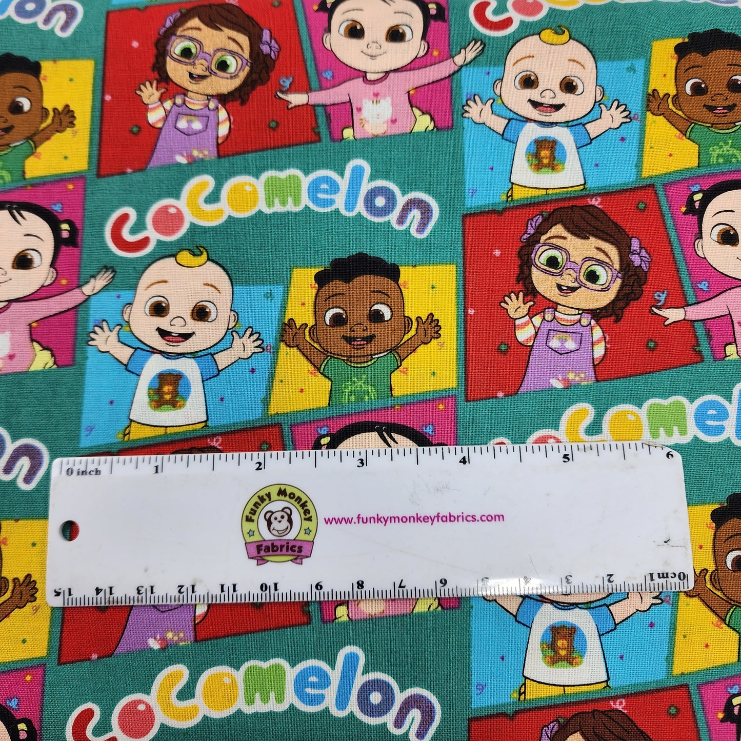 CLEARANCE Teal Cocomelon - David Textiles