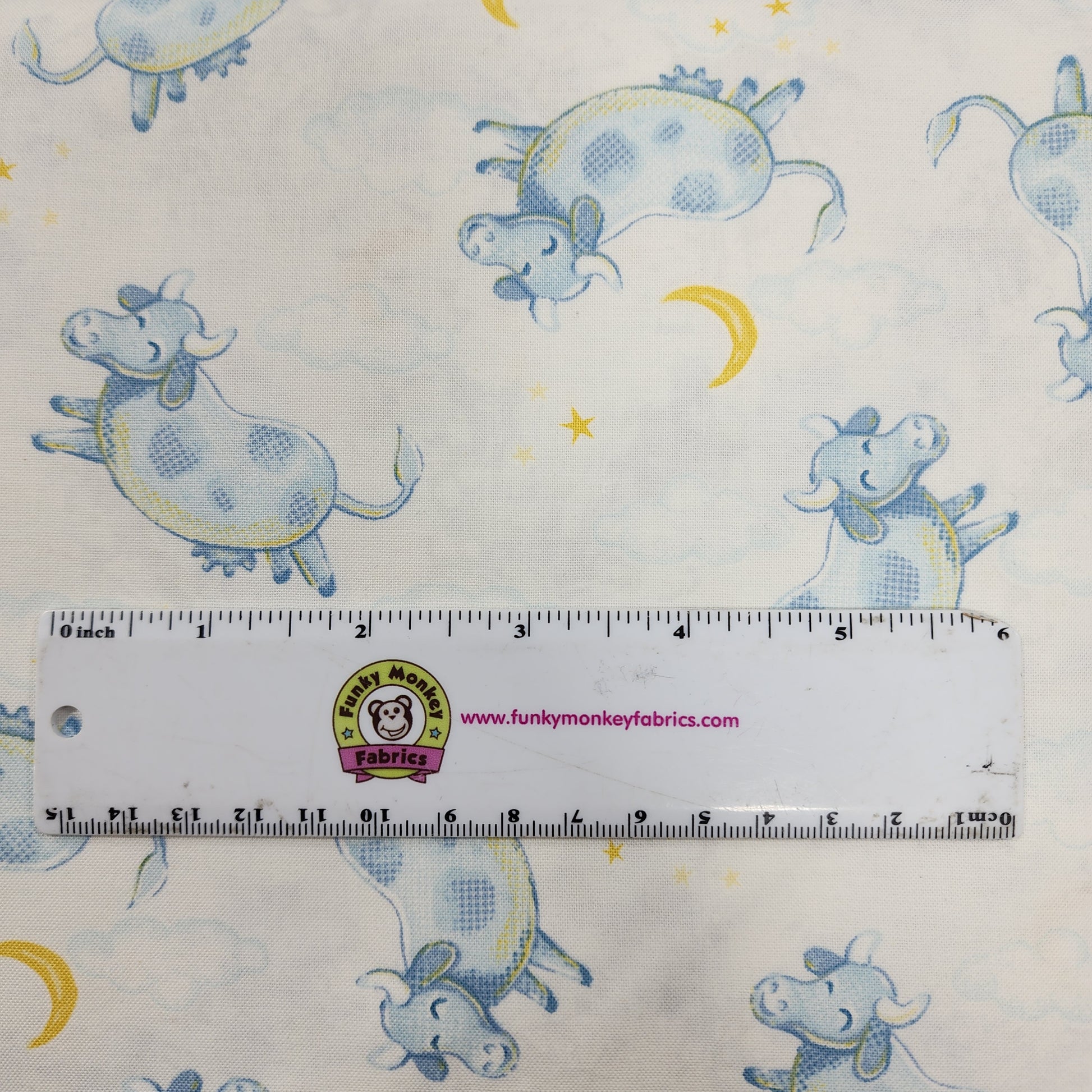 CLEARANCE Cow Jumping over the Moon - Wilmington Prints Cotton