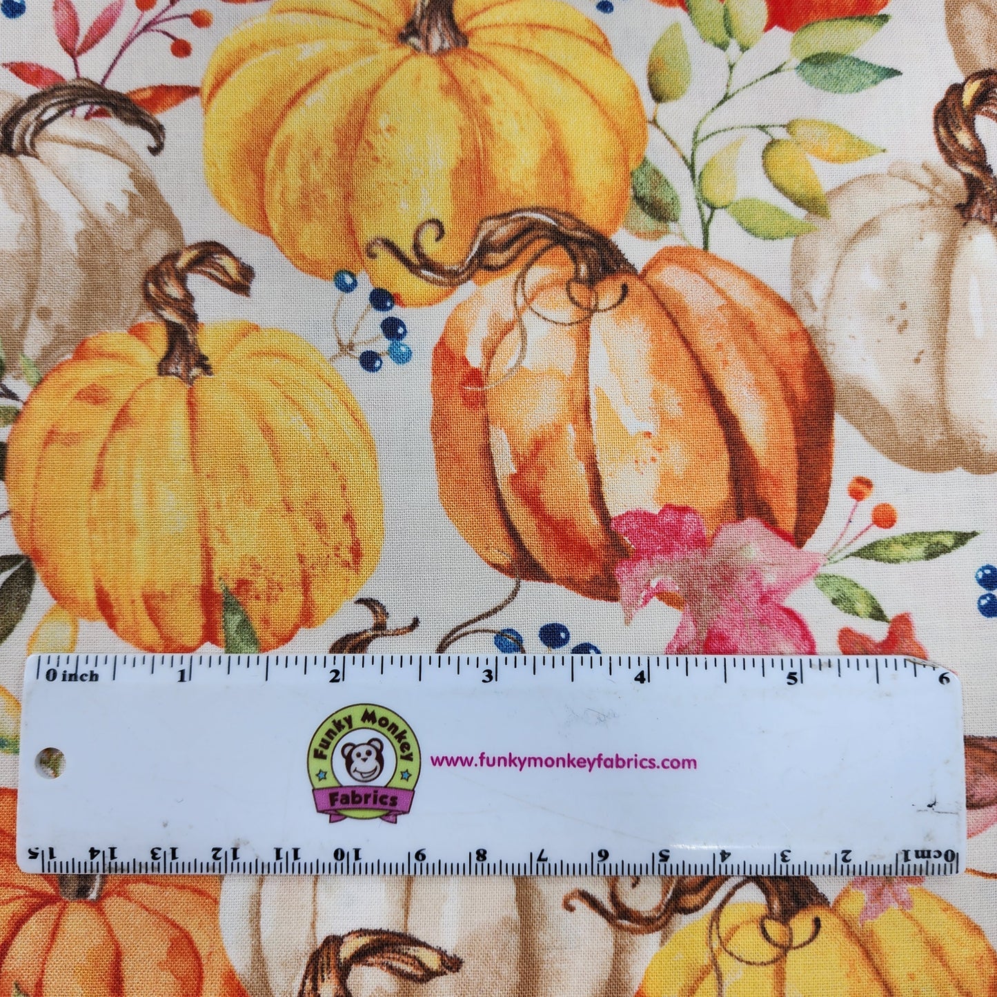 CLEARANCE Autumn Day Pumpkins - Wilmington Prints Cotton