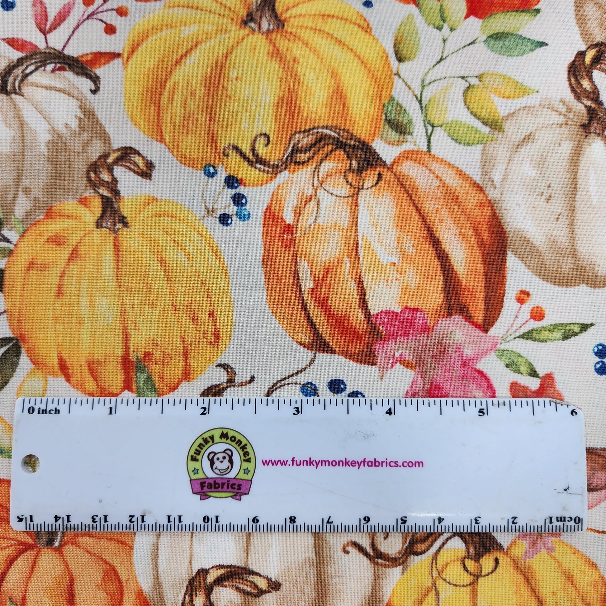 CLEARANCE Autumn Day Pumpkins - Wilmington Prints Cotton