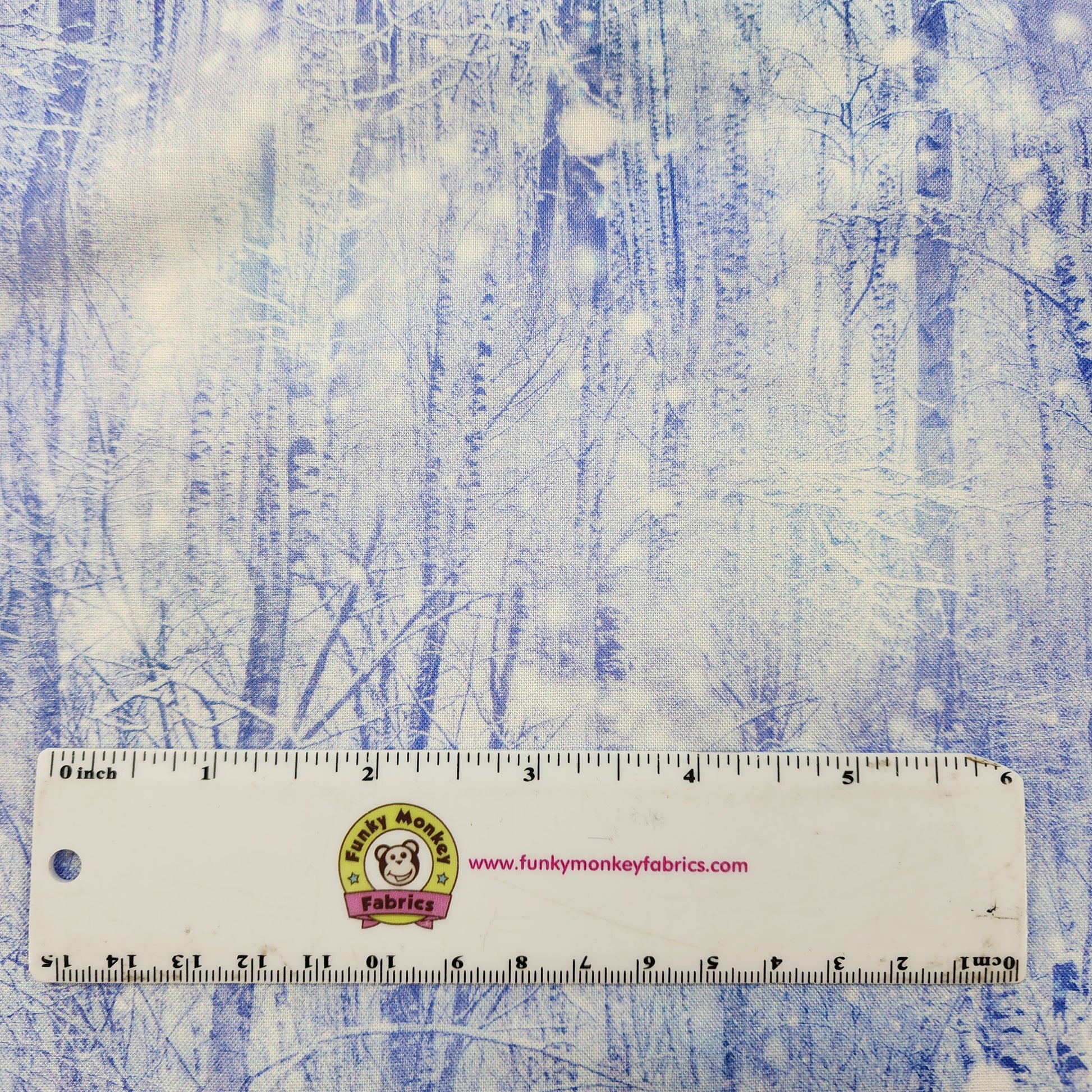 CLEARANCE Periwinkle Winter Bliss Digitally Printed - Hoffman Fabrics