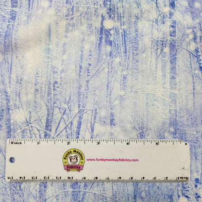 CLEARANCE Periwinkle Winter Bliss Digitally Printed - Hoffman Fabrics