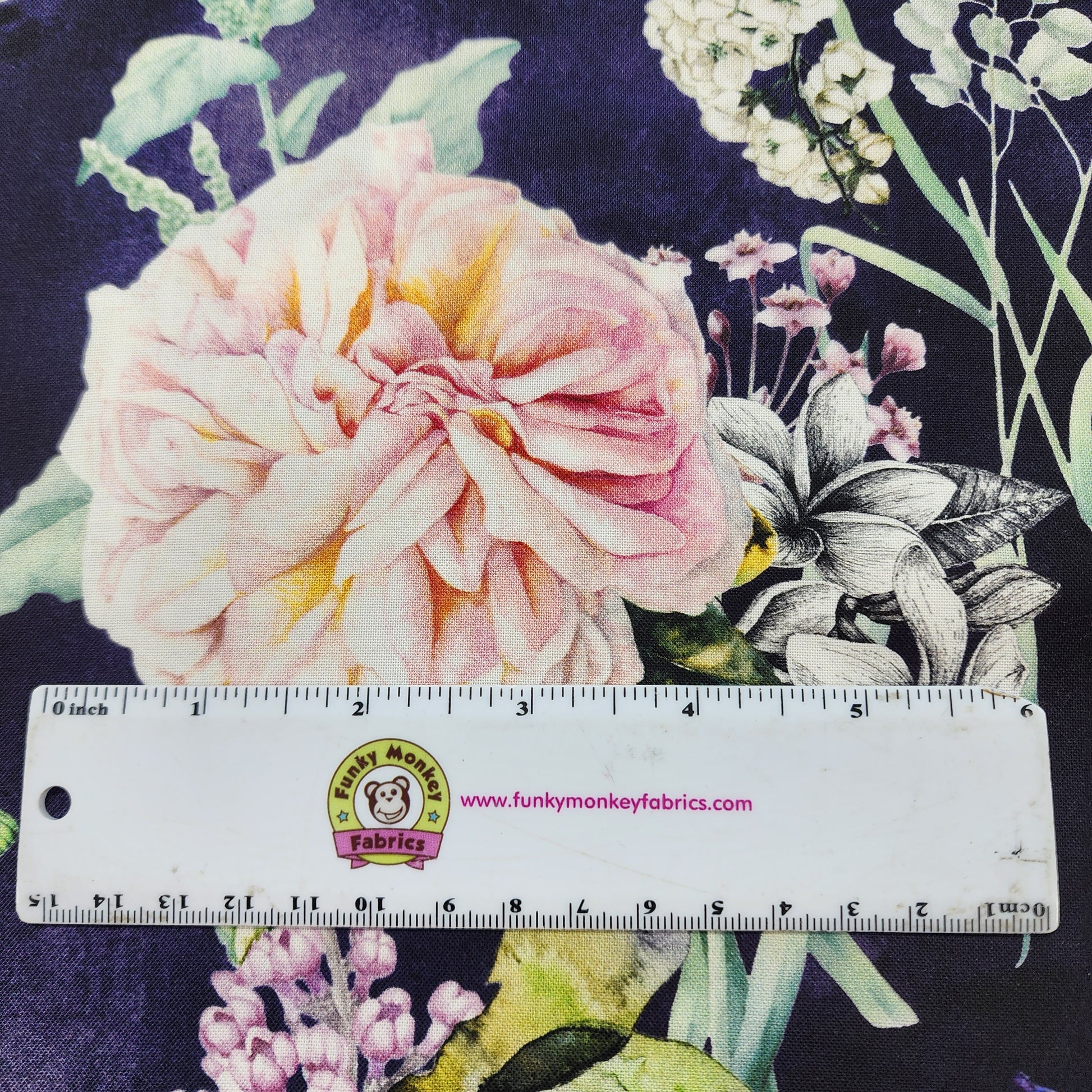 CLEARANCE Botanical Charm Violet - Hoffman Fabrics