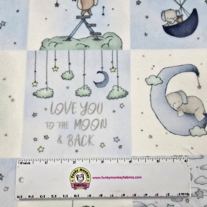 Blue Sweet Melody Design Sweet Dreams Digital - Shannon Fabrics Cuddle Minky (smddcsweetdreamblue)