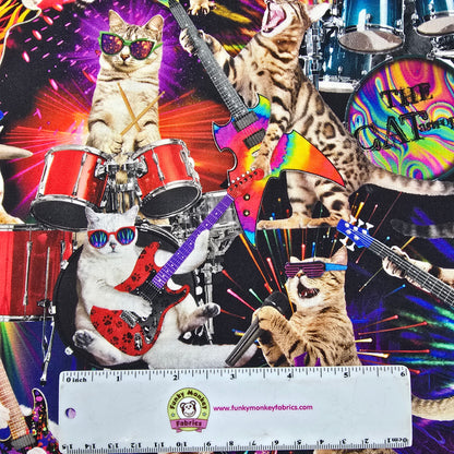 Multi Rocker Cats - Timeless Treasures Cotton