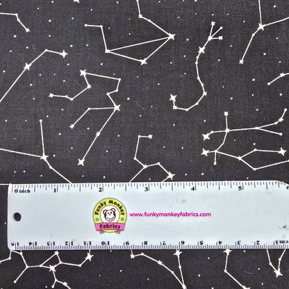 Black Constellation Glow in the Dark  - Blank Cotton