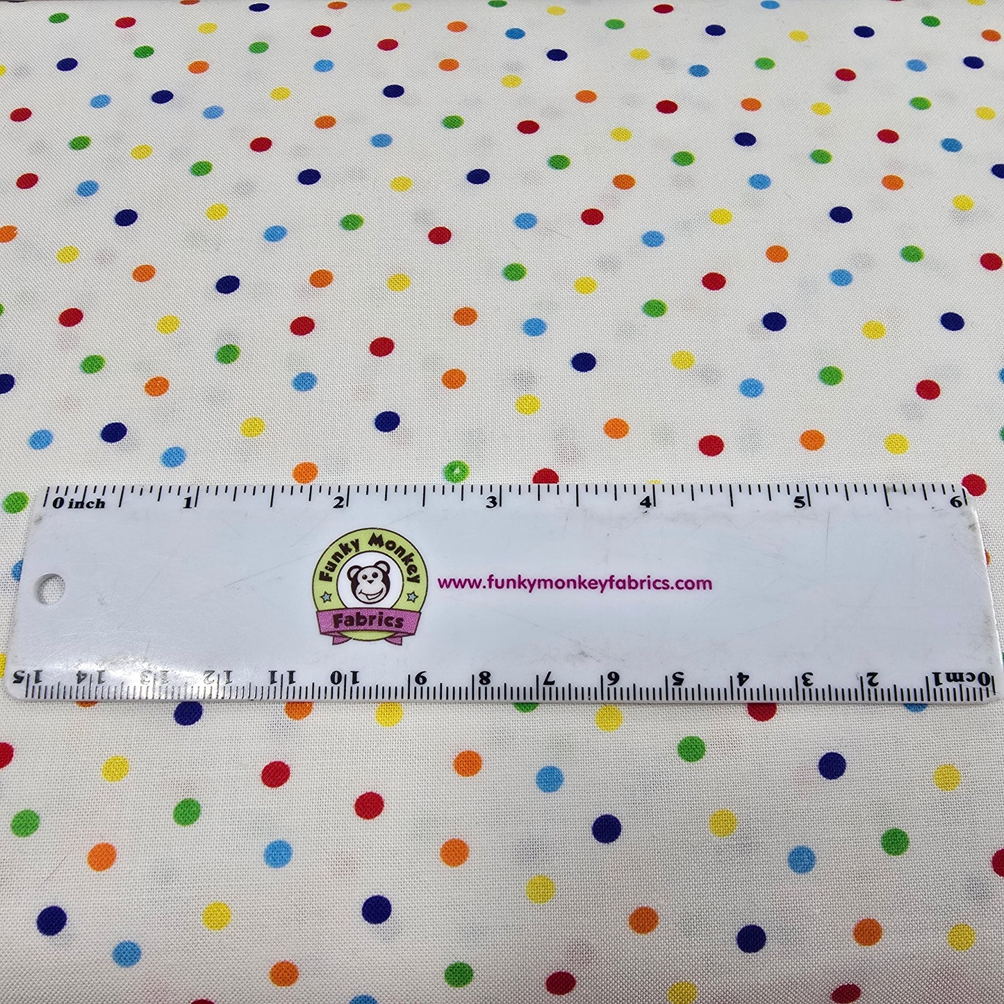White Confetti Polka Dots - Timeless Treasures Cotton