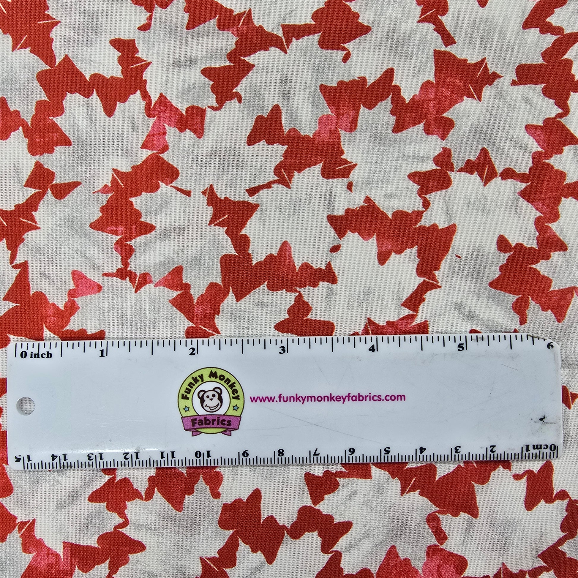 White Maple Leaves on Red - Windham Fabrics Cotton ( 53747-3 red)