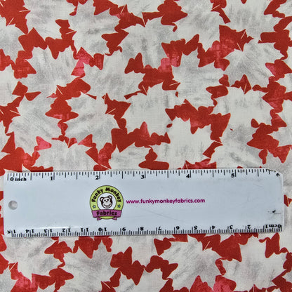 White Maple Leaves on Red - Windham Fabrics Cotton ( 53747-3 red)