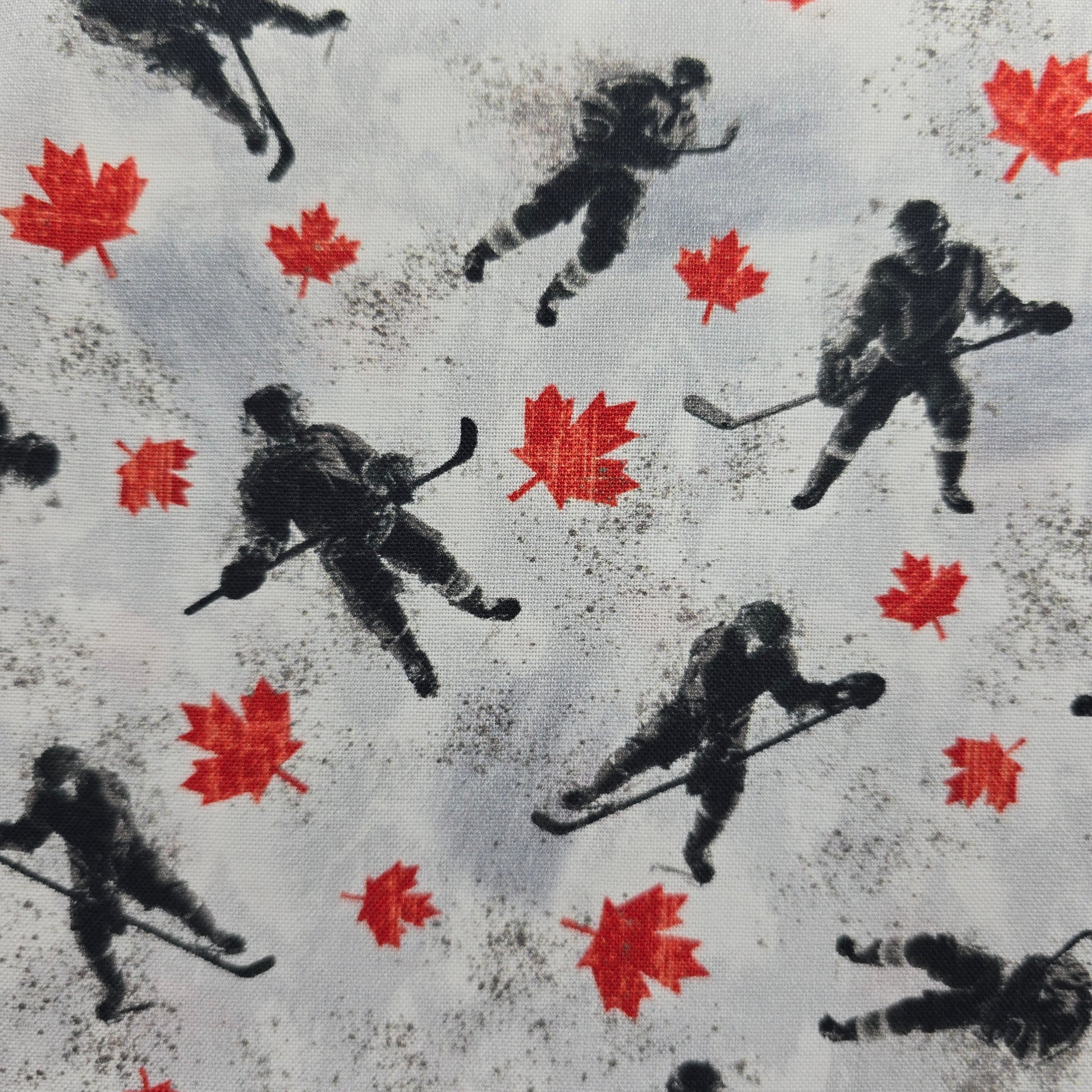 Canadian Hockey Players Snow - Windham Fabrics Cotton (53746-1)
