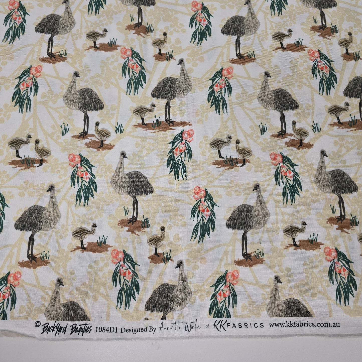 Emu Backyard Beauties - KK Fabrics Cotton
