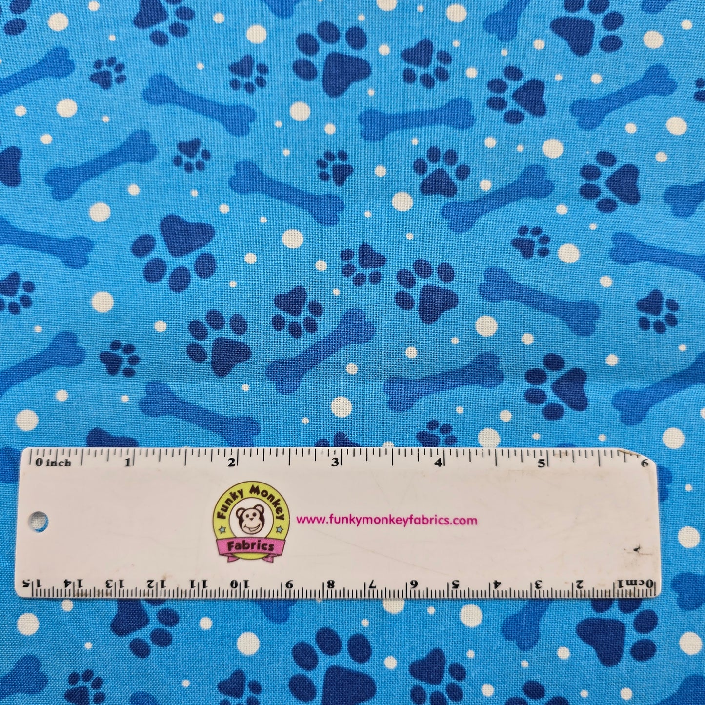 Blue Paws and Bones - David Textiles