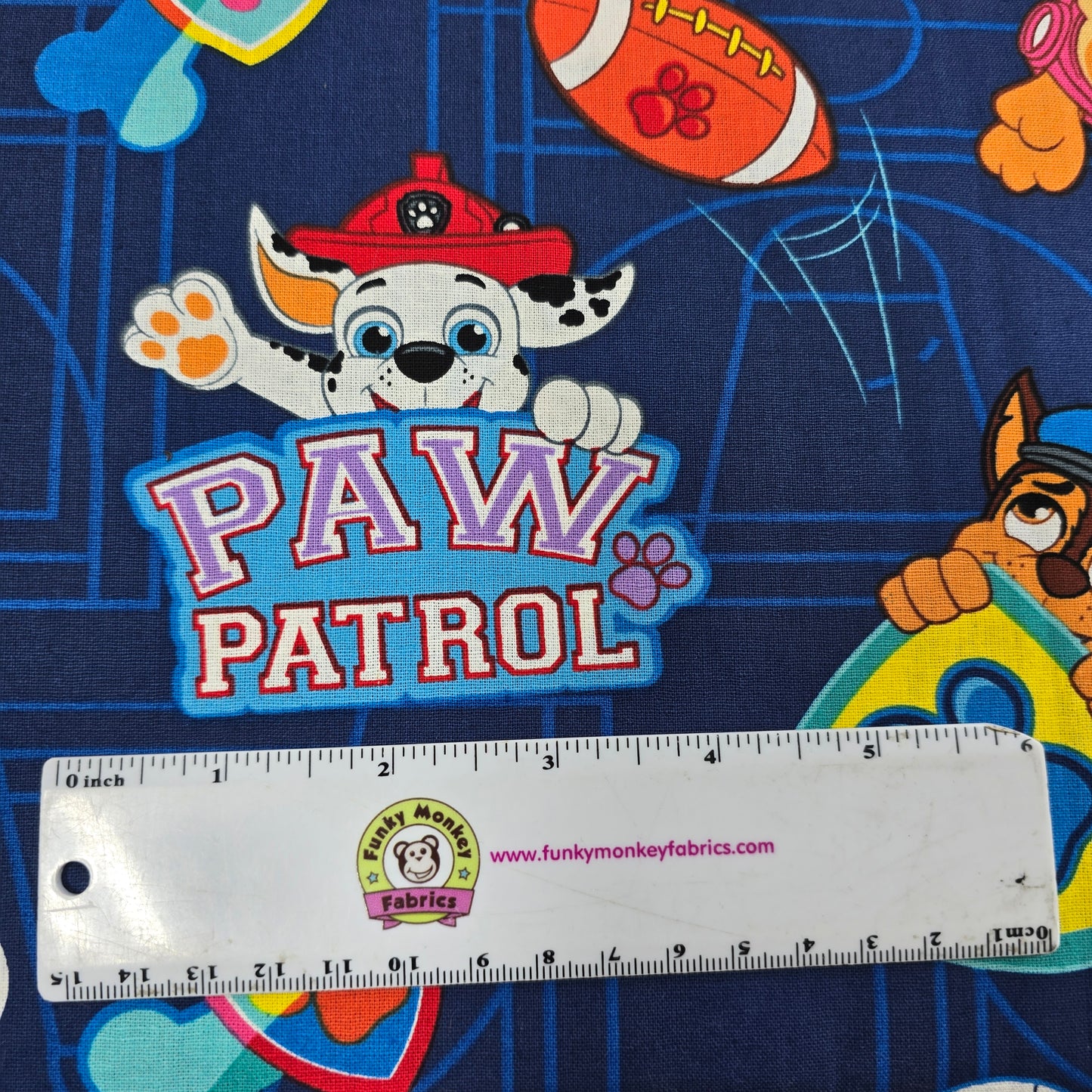 Sporty Pups Blue Paw Patrol - David Textiles Cotton