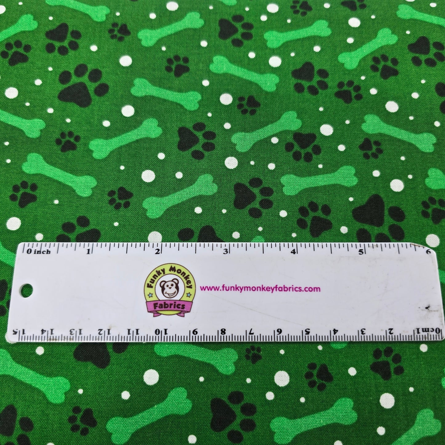 CLEARANCE Green Paws and Bones - David Textiles