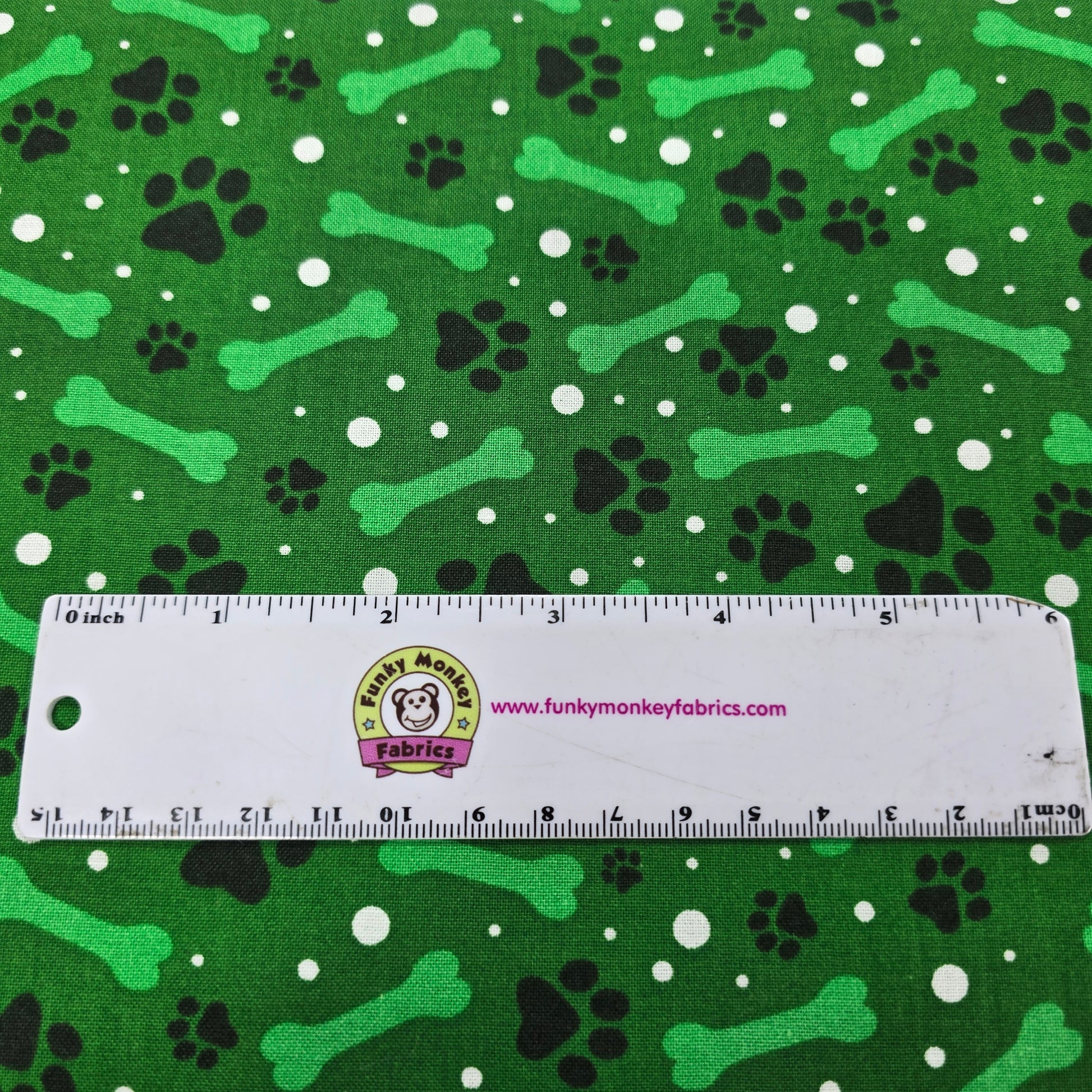 CLEARANCE Green Paws and Bones - David Textiles