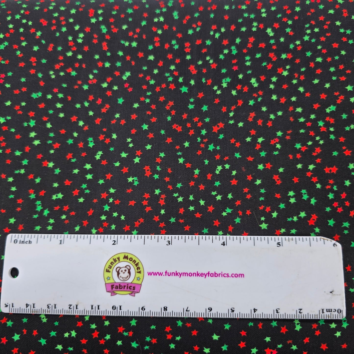 Star Sprinkles on Black - Benartex Cotton