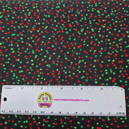 Star Sprinkles on Black - Benartex Cotton
