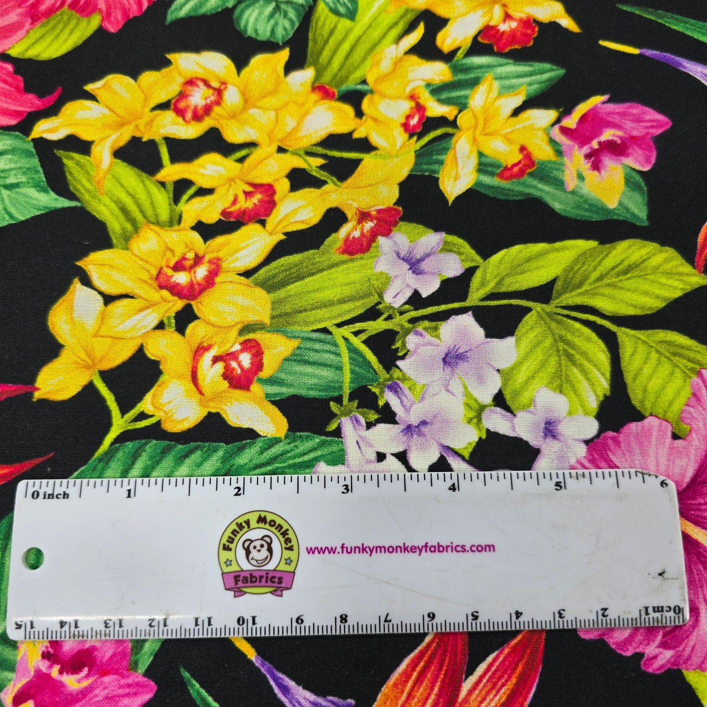 CLEARANCE Floral Paradise Black - Benartex Cotton