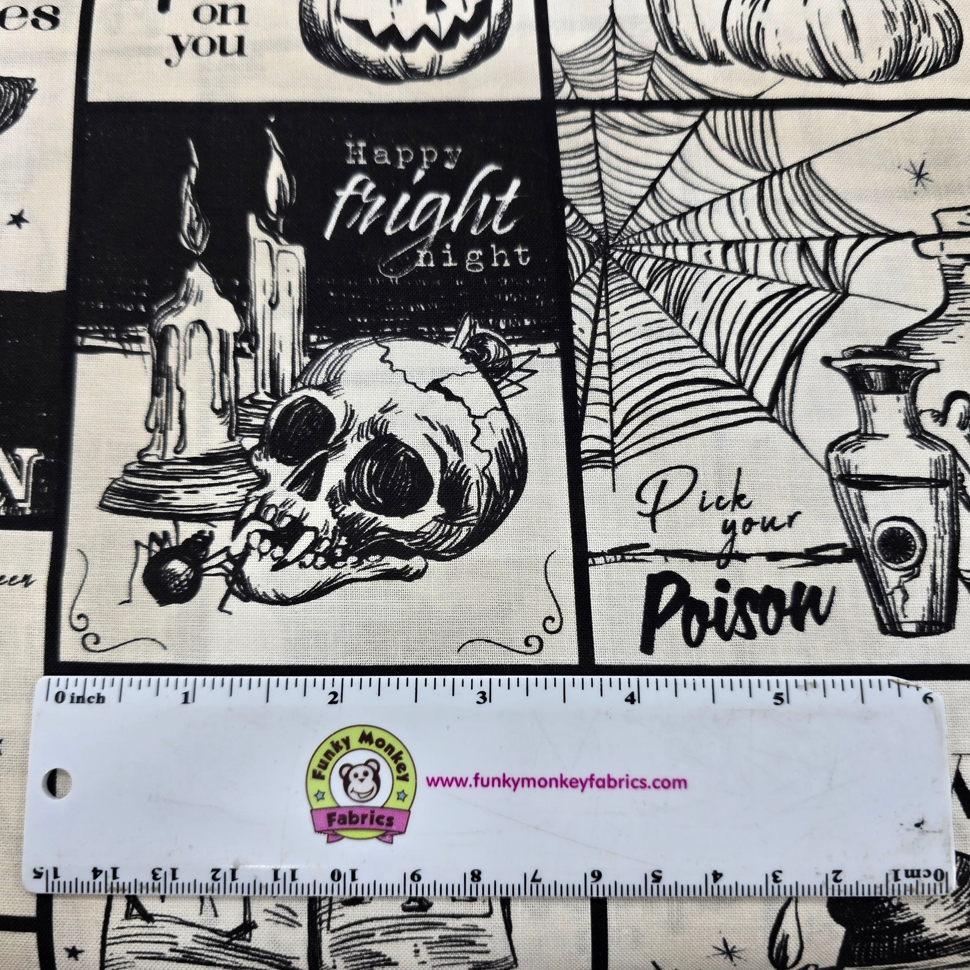 Cream Wicked Patch Halloween - Timeless Treasures Cotton