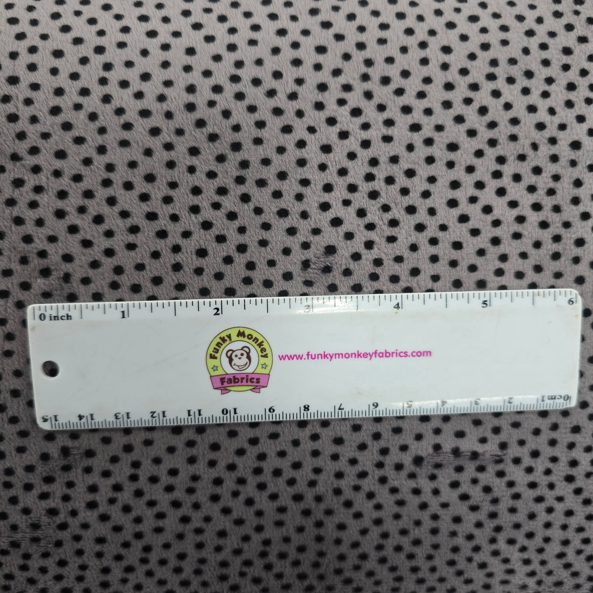 90" Dottie Charcoal - Shannon Fabrics Cuddle Minky