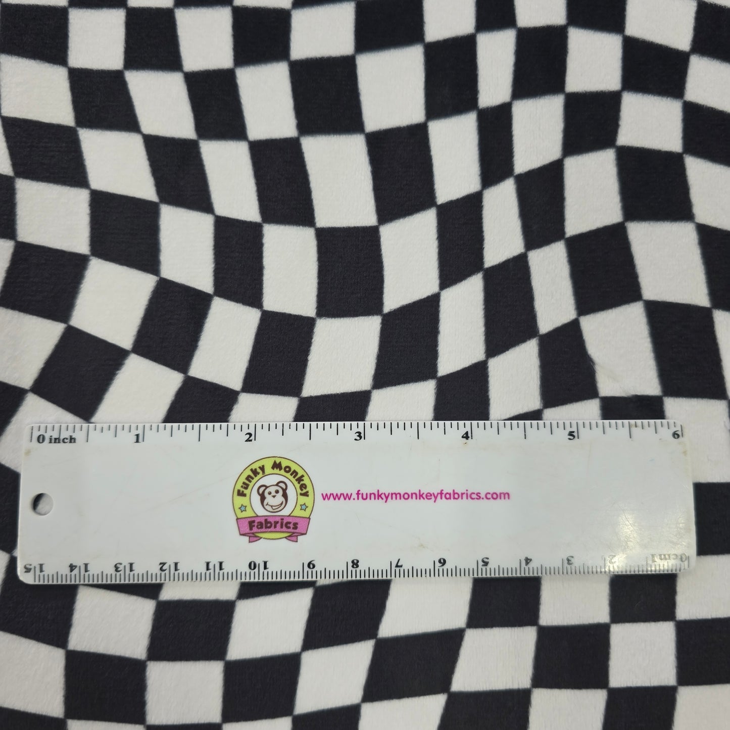 Black Checkmate Digital - Shannon Fabrics Cuddle Minky