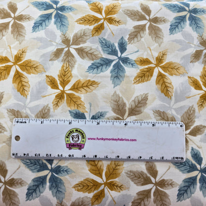 Multi Leaf Toss - Blank Cotton