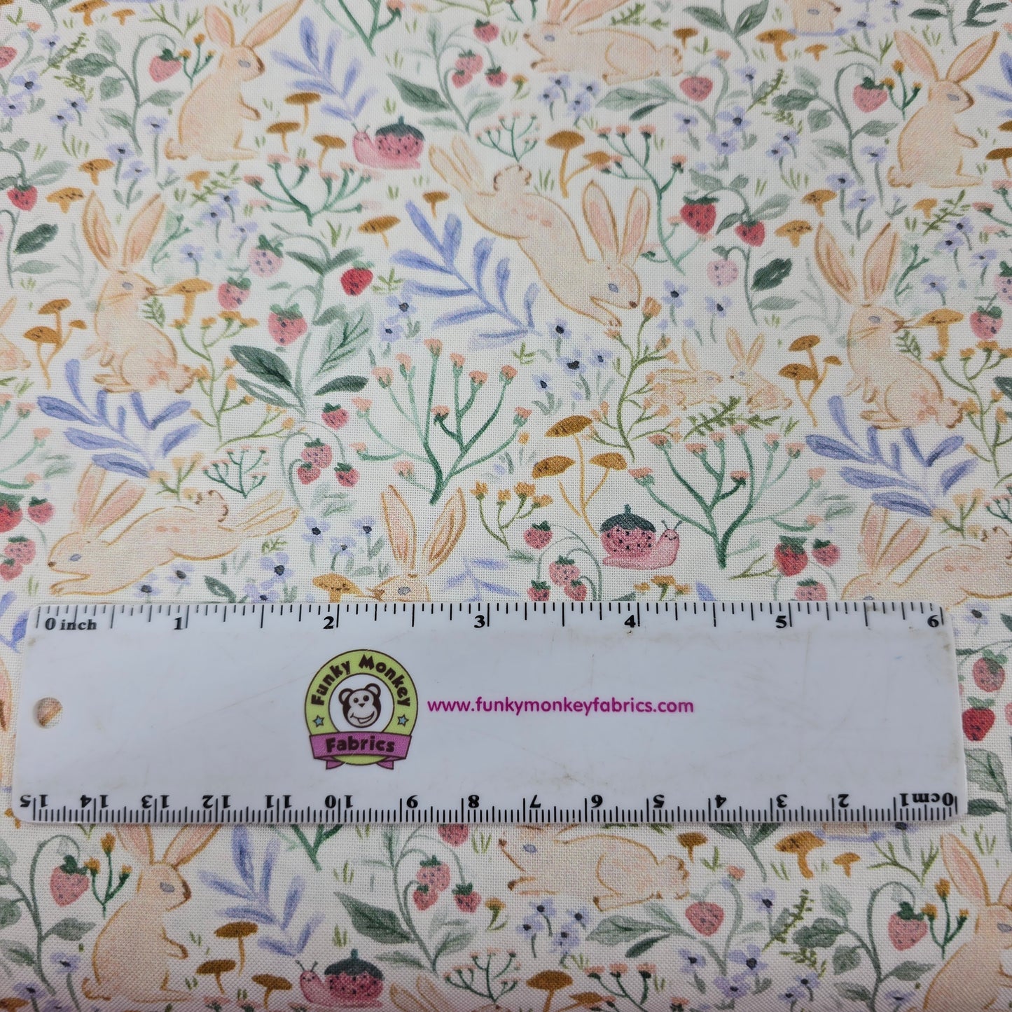 Field of Bunnies White - Dear Stella Cotton