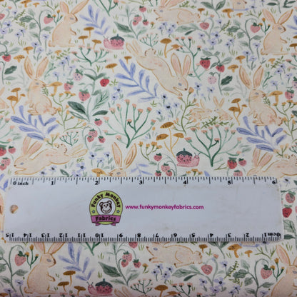 Field of Bunnies White - Dear Stella Cotton