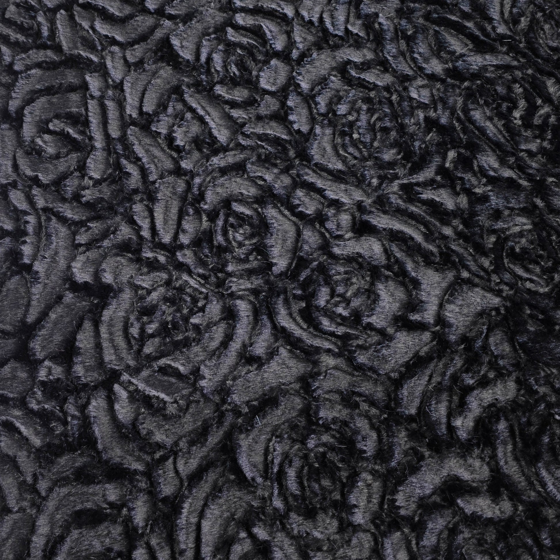 Black Demi Rose - Shannon Fabrics Cuddle Minky