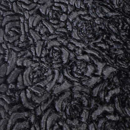 Black Demi Rose - Shannon Fabrics Cuddle Minky