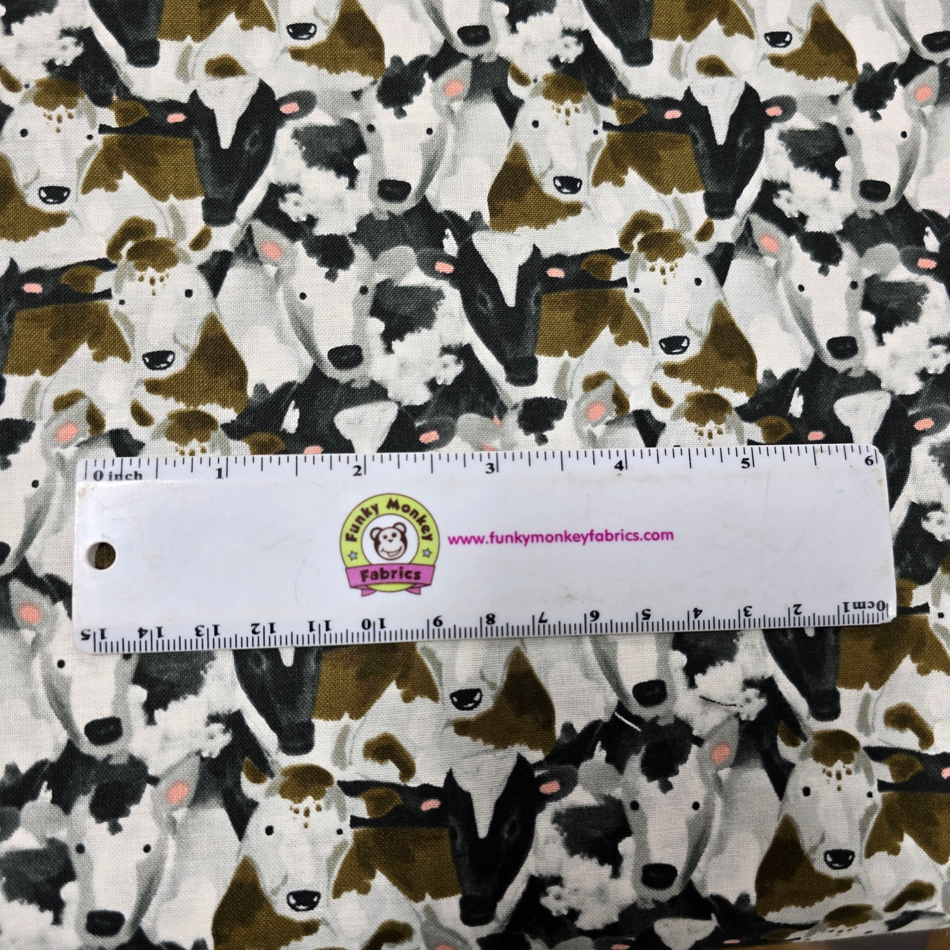Cow Collage - Blank Cotton