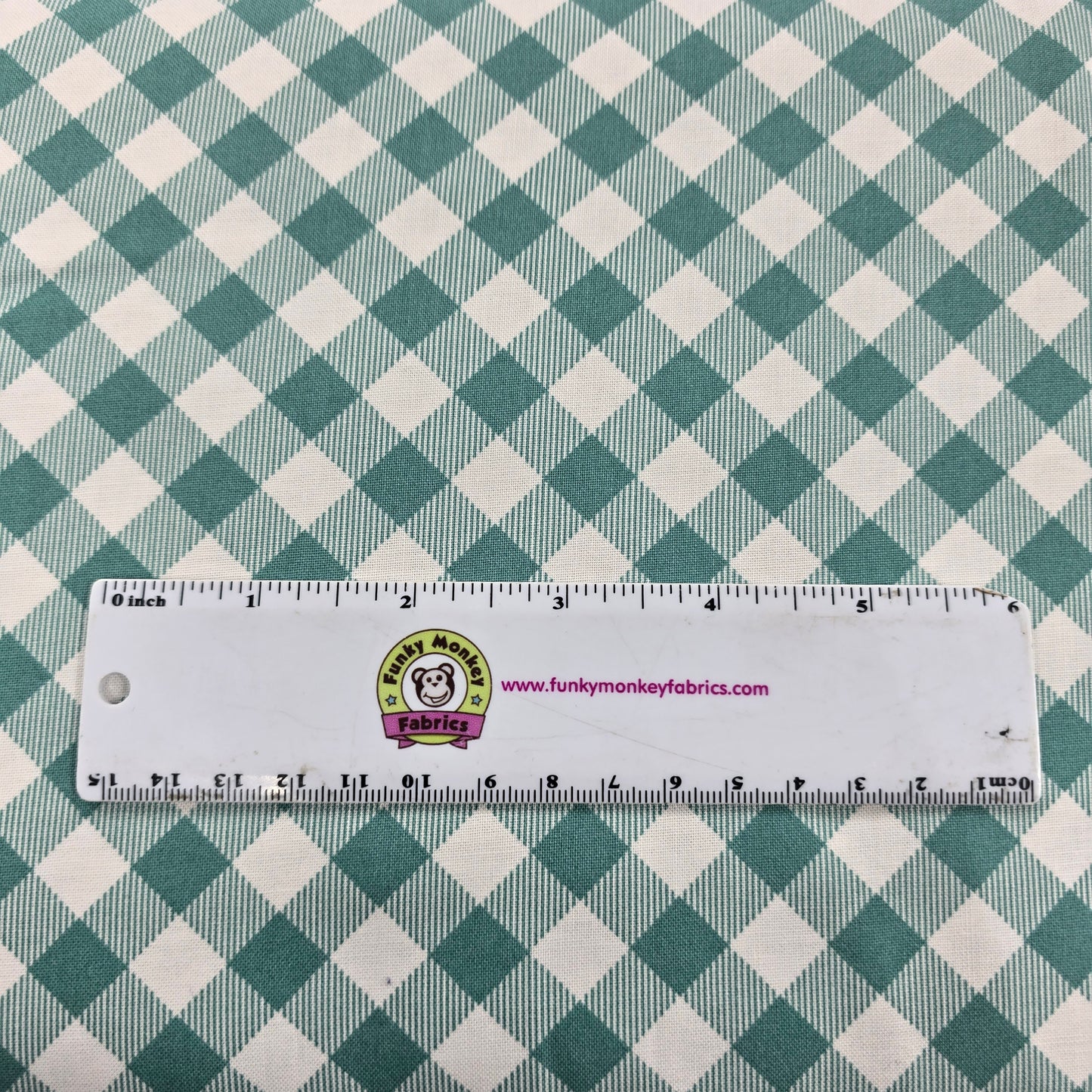 Green/White Bias Buffalo Check - Henry Glass Cotton