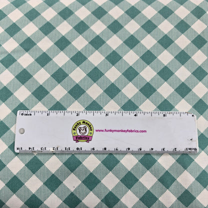 Green/White Bias Buffalo Check - Henry Glass Cotton