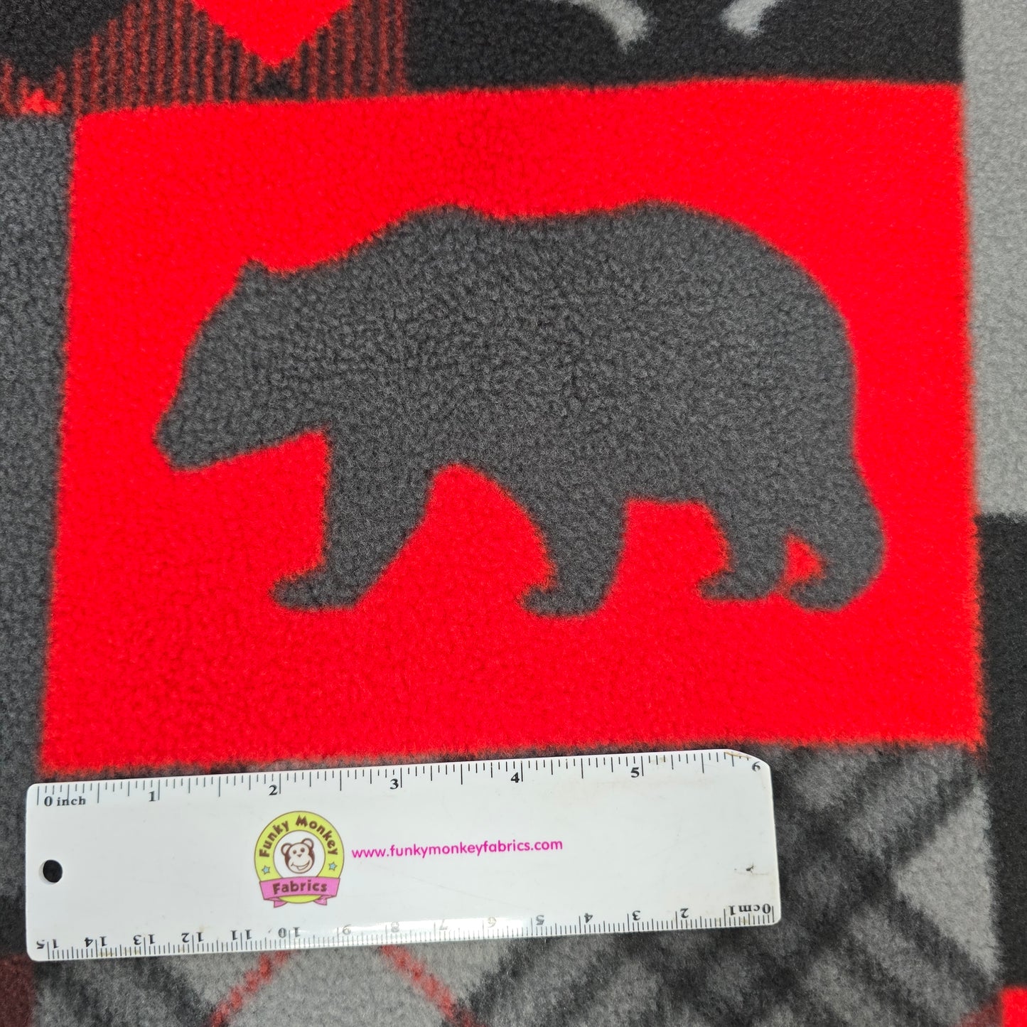 Red Woodland Patchwork - North of Ordinary - Camelot Fleece