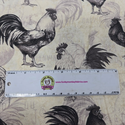 Neutral Proud Rooster - Wilmington Prints Cotton