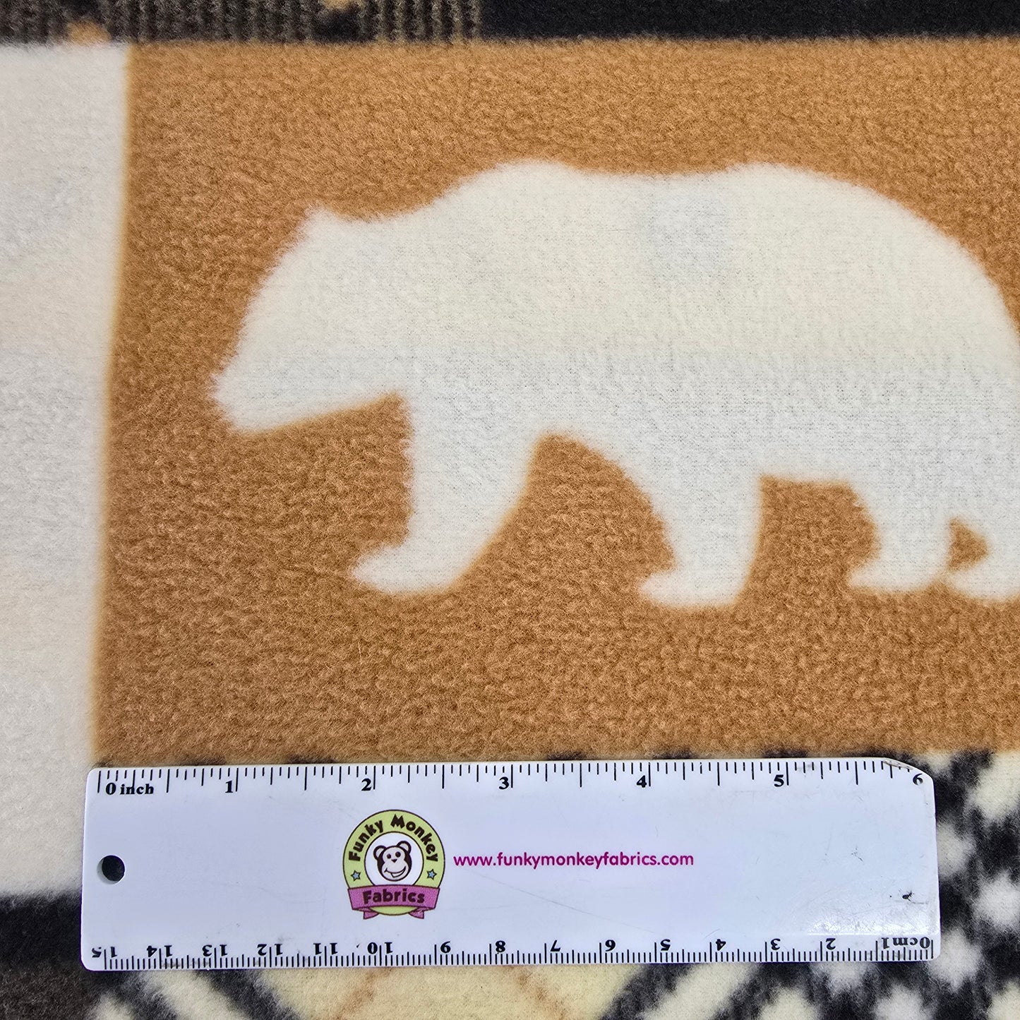 Beige Woodland Patchwork - North of Ordinary - Camelot Fleece