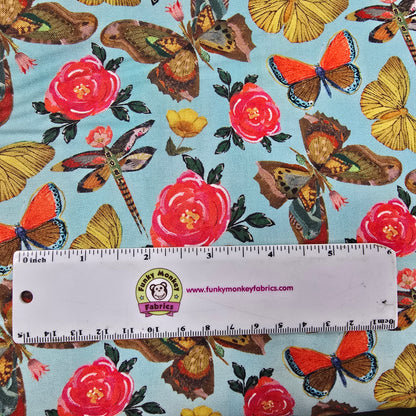 Butterfly Toss Sky Blue - Benartex Cotton