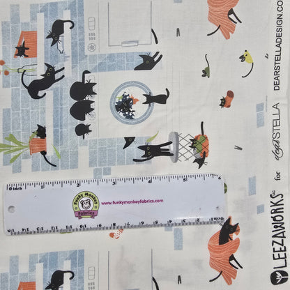 White Rinse Repeat - Cats in the Laundry - Dear Stella Cotton