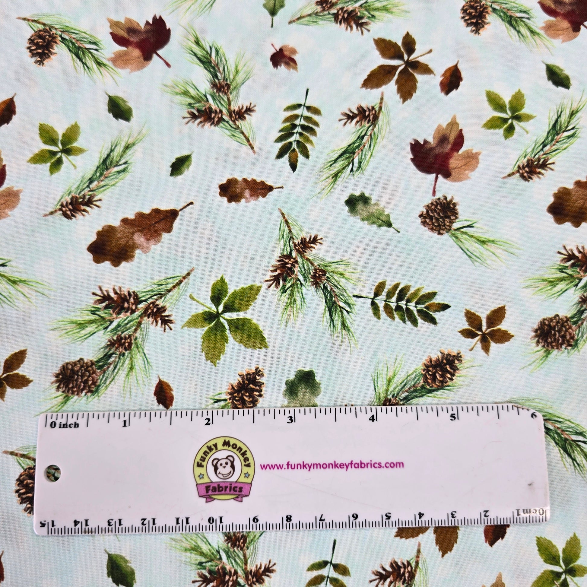 Light Aqua Forest Treasures - Merry Beary - Camelot Cotton